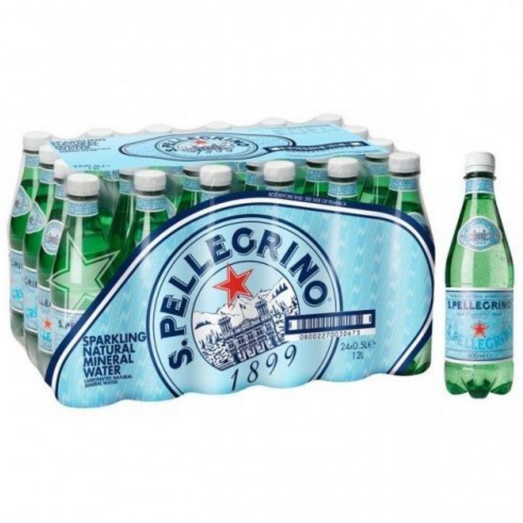 San Pellegrino Sparkling Natural Mineral Water Pet Bottle | 500ml | Pack of 24