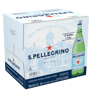 San Pellegrino Sparkling Natural Mineral Water Pet Bottle | 1000ml | Pack of 12