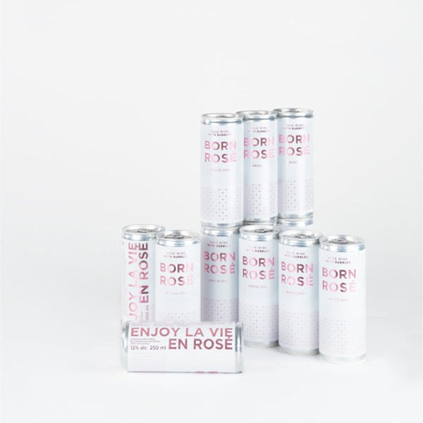 Born Rosé Canned Rosé Wine with Bubbles | Pack of 12